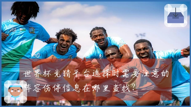 世界杯竞猜平台选择时需要注意的阵容伤停信息在哪里查找？