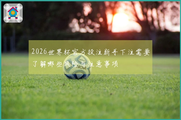 2026世界杯官方投注新手下注需要了解哪些风险与注意事项